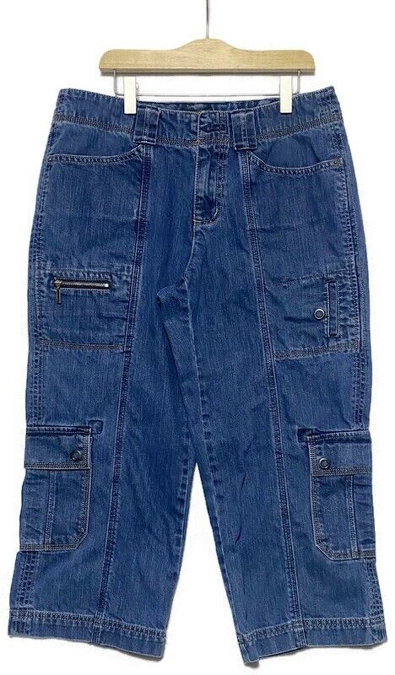 Eddie Bauer Women's Mercer Fit Chinos Cropped Pants Size 6 Stretch Cotton